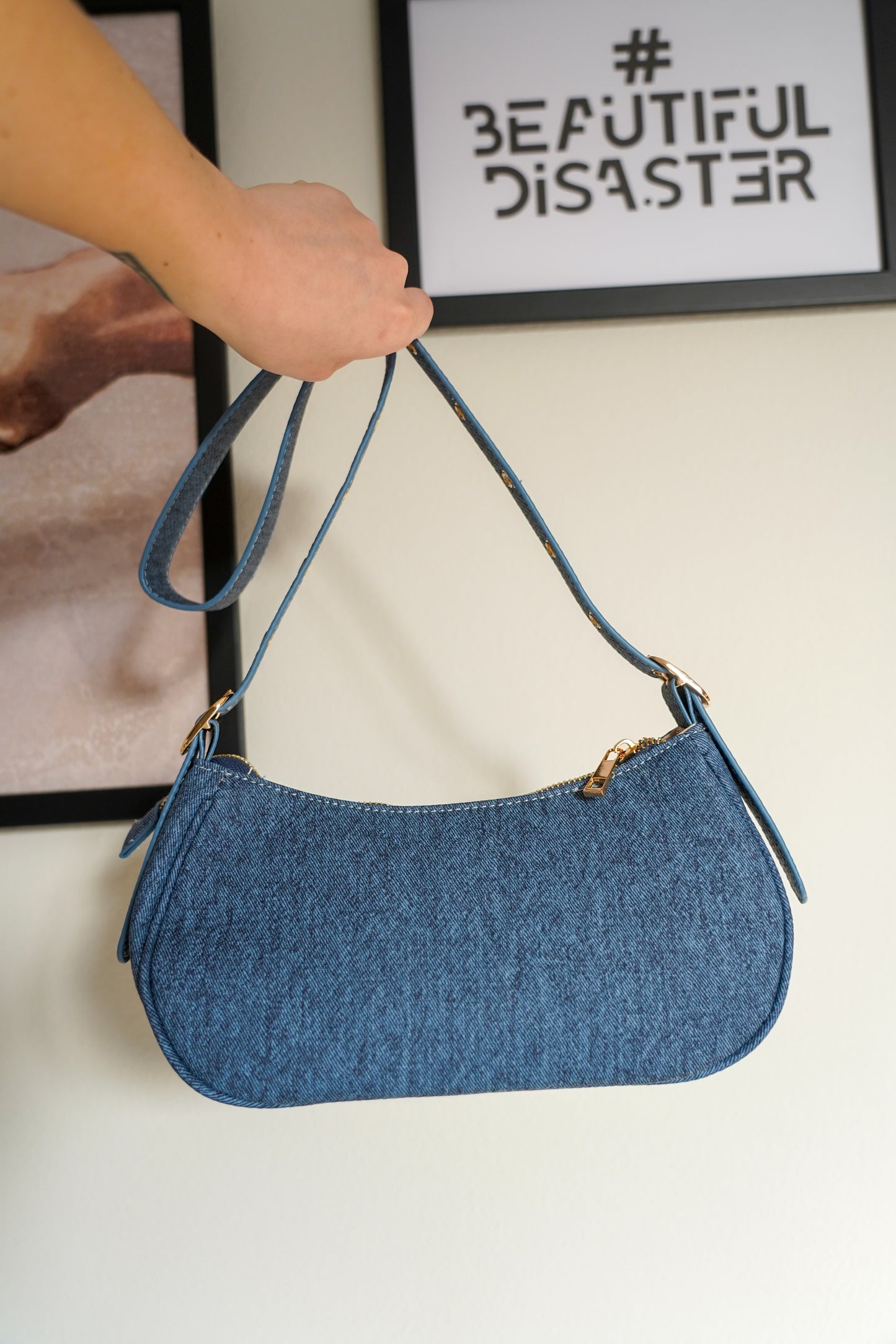 City Bag denim medio